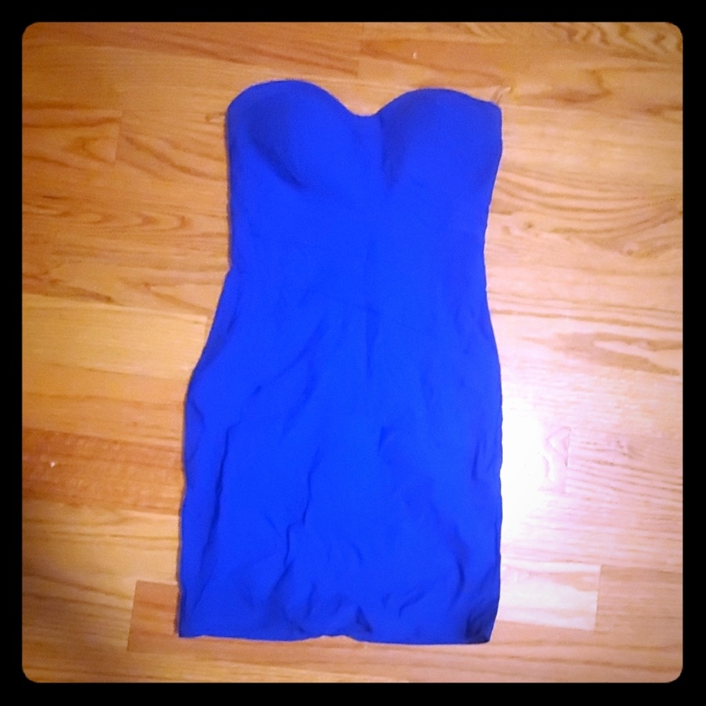 Cobalt blue tube dress